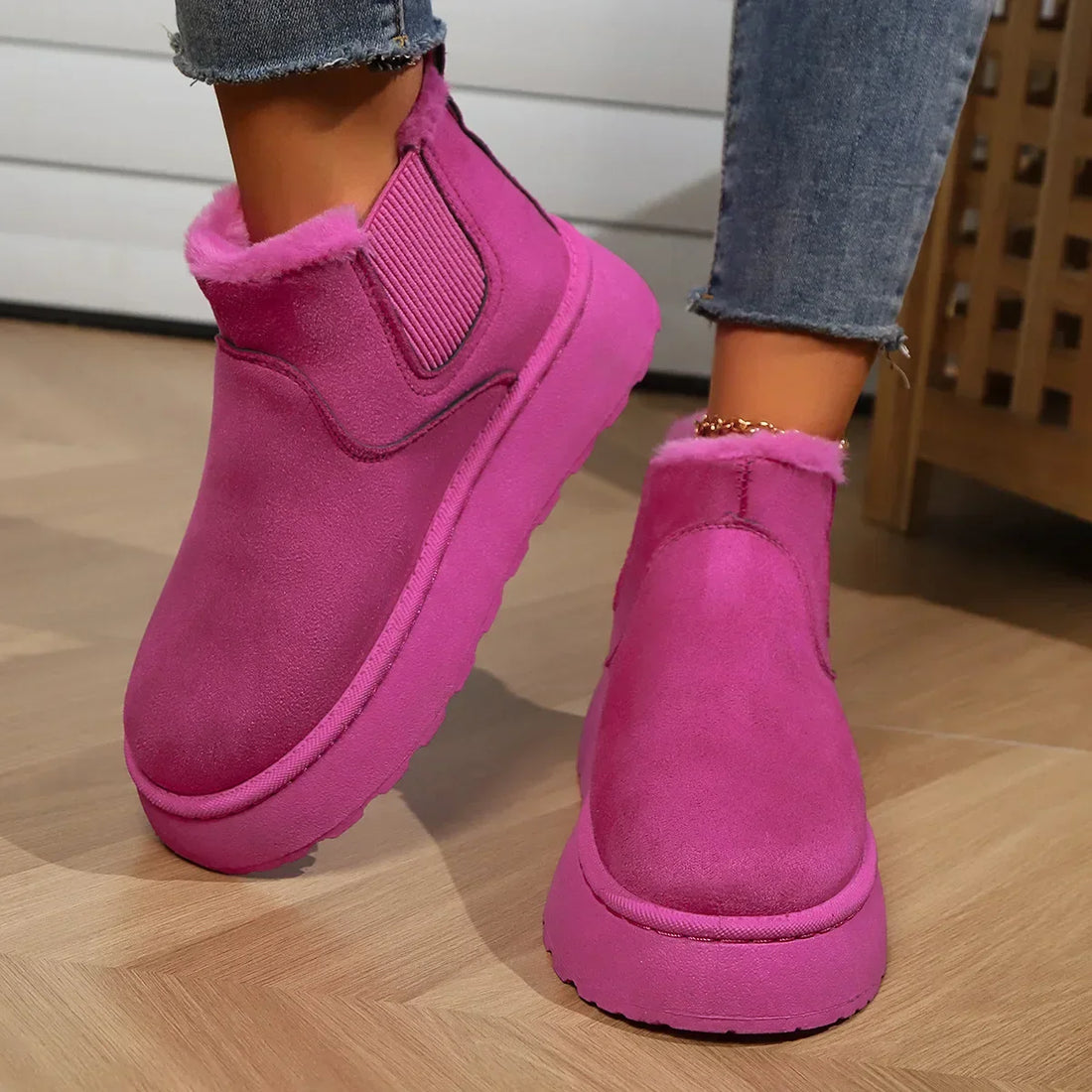 Bottes d’hiver femme chaudes – bottes fourrées