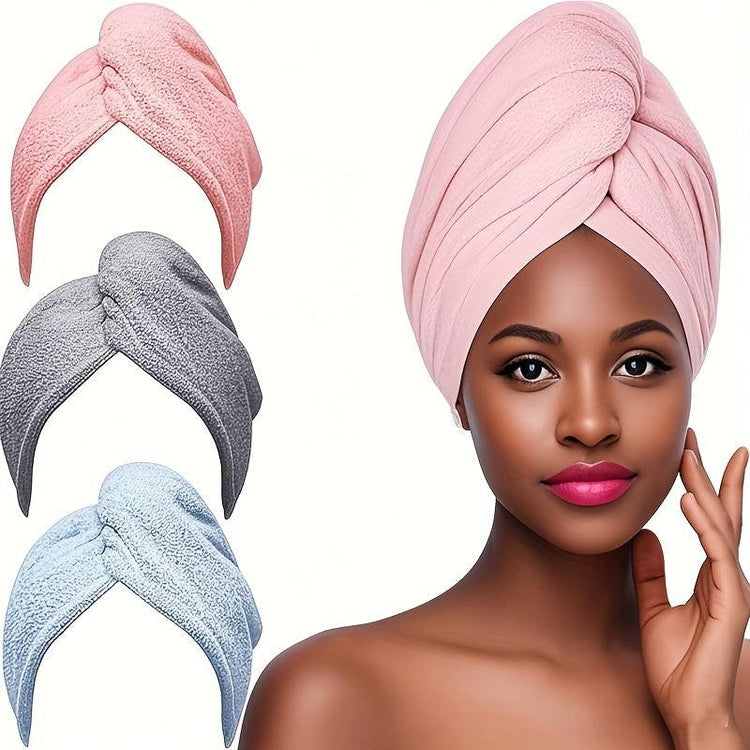 Serviette Cheveux Microfibre & Bonnet Turban | Zalmyraboutique - Zalmyraboutique