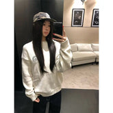 Pull Oversize Y2K Brodé Drapeau Américain | Zalmyraboutique - Zalmyraboutique