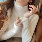 Pull Col Montant en Velours Chaud & Élégant | Zalmyraboutique - Zalmyraboutique