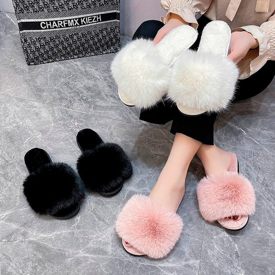Chaussons Femme en Fausse Fourrure Doux & Cosy | Zalmyraboutique - Zalmyraboutique