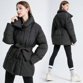 Parka Femme Chaude avec Ceinture & Col Revers | Zalmyraboutique - Zalmyraboutique