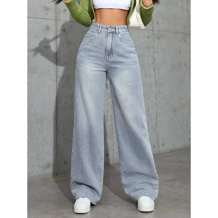 Jean Droit Femme - Pantalon coupe droite tendance et élégant