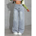 Jean Droit Femme - Pantalon coupe droite tendance et élégant