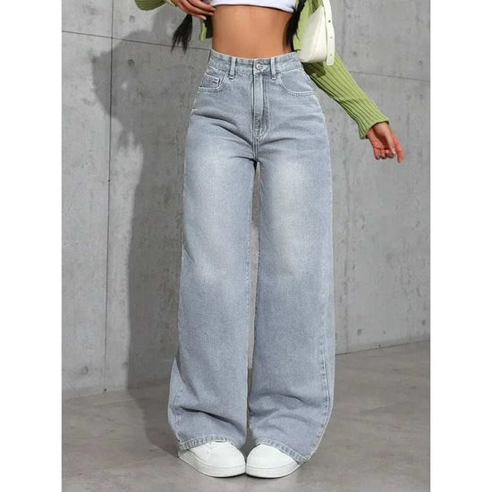 Jean Droit Femme - Pantalon coupe droite tendance et élégant