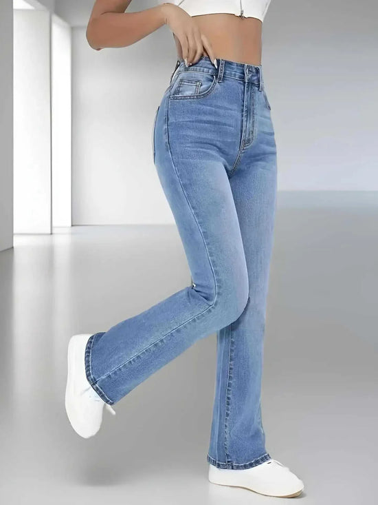 jean femme taille haute style tendance coupe elegante fit et