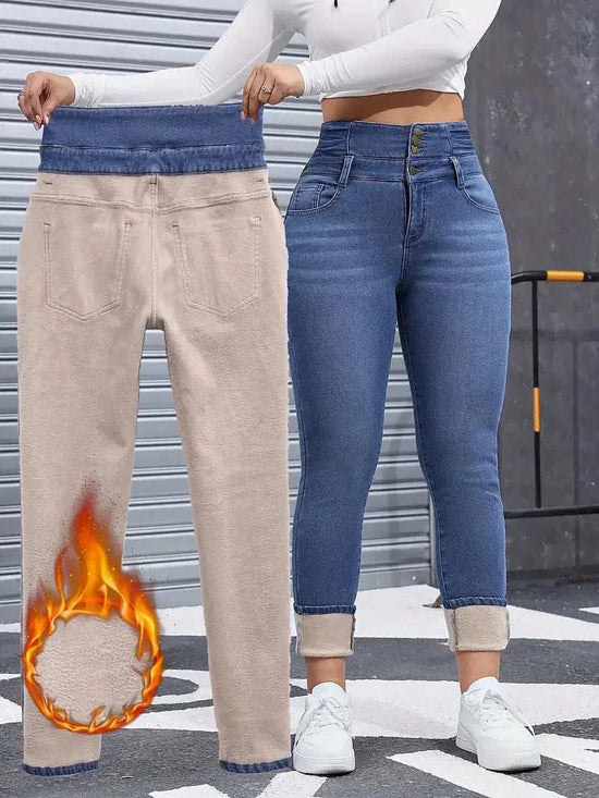 Jean thermique femme : pantalon chaud hiver confortable élégant