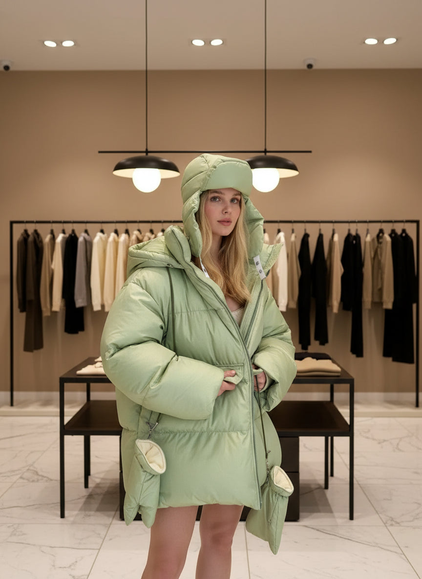 Manteau d’Hiver Femme à Capuche & Coupe Loose | Zalmyraboutique - Zalmyraboutique